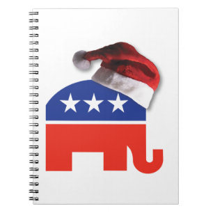Republikaner-Elephant-XMAS Notizblock