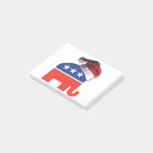 Republikaner-Elephant-XMAS Post-it Klebezettel (angewinkelt)