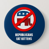 Republikaner essen Kätzchen Button (Vorderseite)