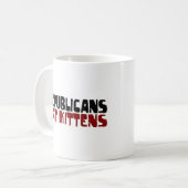 Republikaner essen Kätzchen Kaffeetasse (Vorderseite Links)