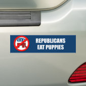 Republikaner essen Welpen Autoaufkleber (Auf Auto)