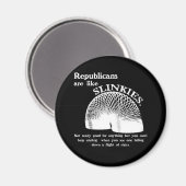 Republikaner fallen die Treppen ab Magnet (Vorderseite/Rückseite)