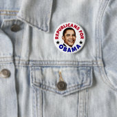 Republikaner für Barack Obama-Button Button (Beispiel)