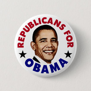 Republikaner für Barack Obama-Button Button