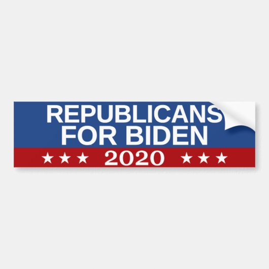 Republikaner für Biden 2020 Autoaufkleber (Vorne)