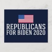 Republikaner für Biden 2020 Postkarte (Vorderseite)