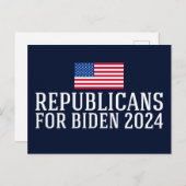 Republikaner für Biden 2024 Postkarte (Vorne/Hinten)