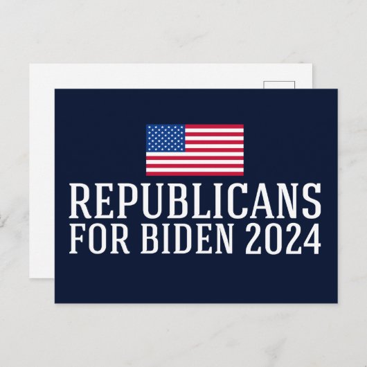 Republikaner für Biden 2024 Postkarte (Vorne/Hinten)