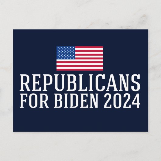 Republikaner für Biden 2024 Postkarte (Vorderseite)
