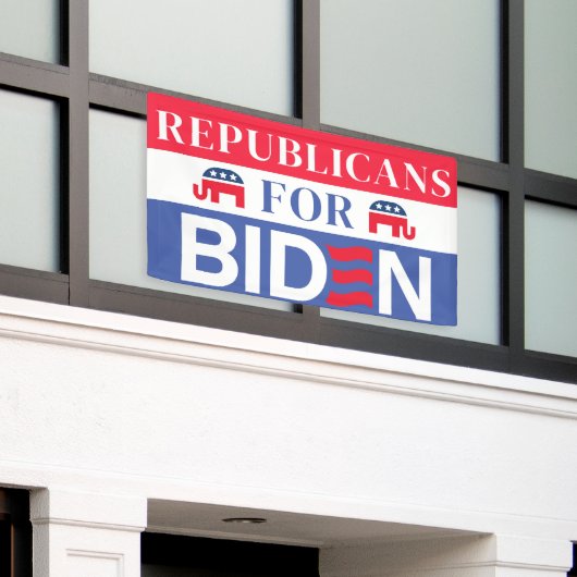 Republikaner für Biden | Abstimmung Biden 2024 Wah Banner (Äußeres Gebäude)