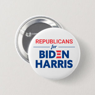 Republikaner für Biden Harris Custom Text White Button