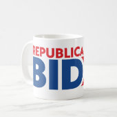 Republikaner für Biden-Kaffee-Tasse Kaffeetasse (Vorderseite Links)