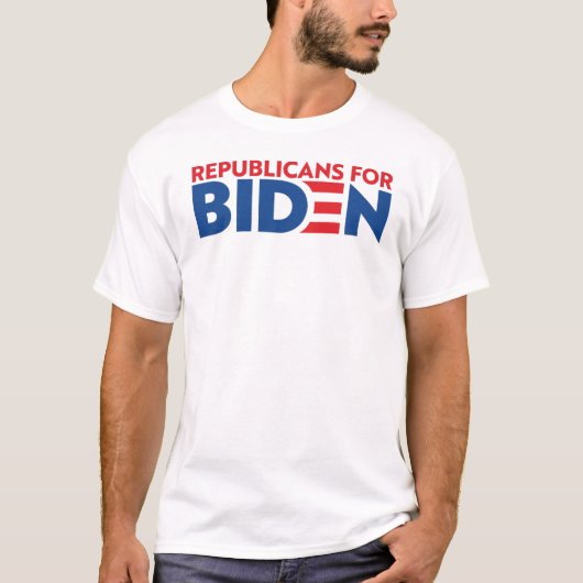 Republikaner für Biden Unisex White T - Shirt (Vorderseite)