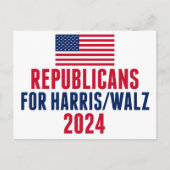 Republikaner für die amerikanische Flagge Harris W Postkarte (Vorderseite)