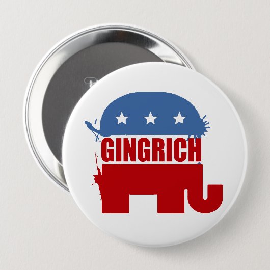Republikaner für Gingrich Button (Vorne & Hinten)