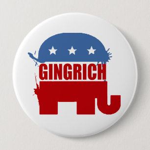 Republikaner für Gingrich Button