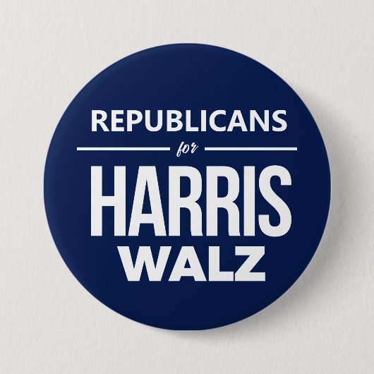 Republikaner für Harris Walz Button (Vorderseite)