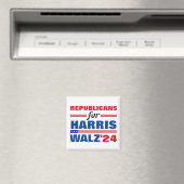 Republikaner für Harris Walz Red Blue Magnet (In Situ (Geschirrspüler))