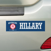 REPUBLIKANER FÜR HILLARY AUTOAUFKLEBER (Auf Auto)
