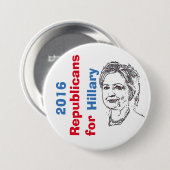 Republikaner für Hillary Button (Vorne & Hinten)