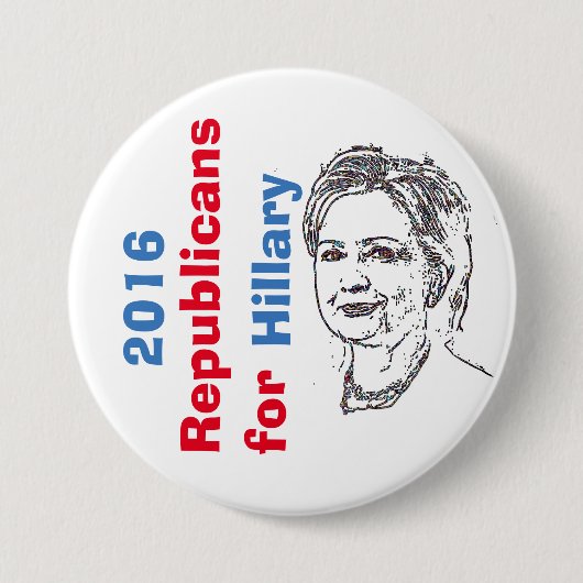 Republikaner für Hillary Button (Vorderseite)