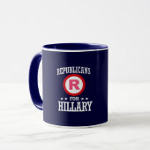REPUBLIKANER FÜR HILLARY TASSE (Vorderseite Links)