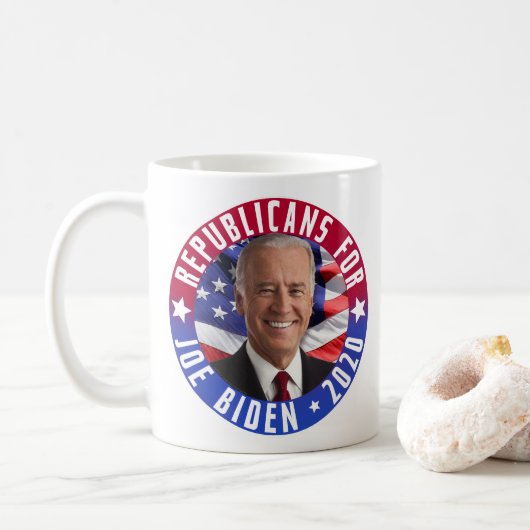 Republikaner für Joe Biden US-Präsident Foto 2020 Kaffeetasse (Mit Donut)