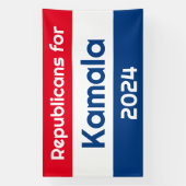 Republikaner für Kamala Harris 2024 riesig Banner (Vertikal)