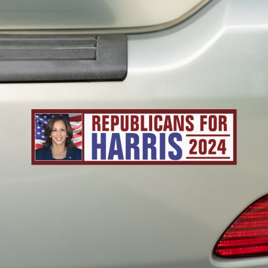 Republikaner für Kamala Harris Präsident Foto 2024 Autoaufkleber (Auf Auto)