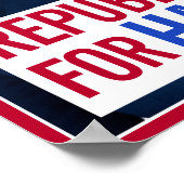 Republikaner für Kamala Harris Präsident Foto 2024 Poster (Ecke)