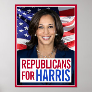 Republikaner für Kamala Harris Präsident Foto 2024 Poster