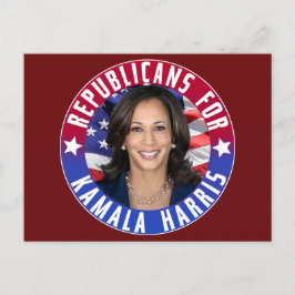 Republikaner für Kamala Harris Präsident Foto 2024 Postkarte
