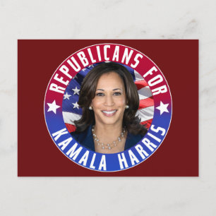 Republikaner für Kamala Harris Präsident Foto 2024 Postkarte