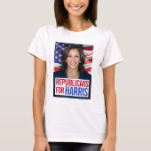 Republikaner für Kamala Harris Präsident Foto 2024 T-Shirt (Vorderseite)