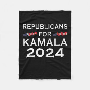Republikaner für Kamala Harris W Waltz 2024 Zip Ho Fleecedecke