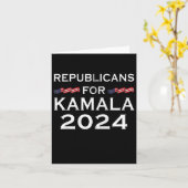 Republikaner für Kamala Harris W Waltz 2024 Zip Ho Karte (Gelbe Blume)