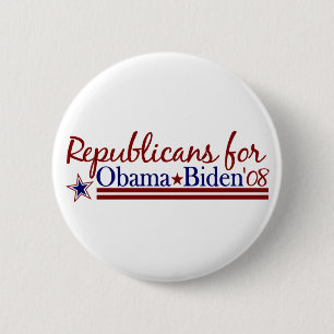 Republikaner für Obama Biden Button