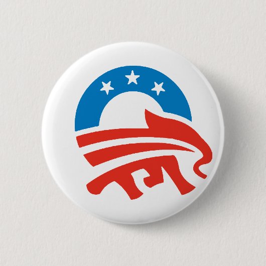 Republikaner für Obama Button (Vorderseite)