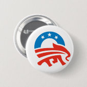 Republikaner für Obama Button (Vorne & Hinten)