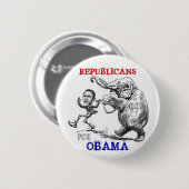Republikaner für Obama-Knopf Button (Vorne & Hinten)