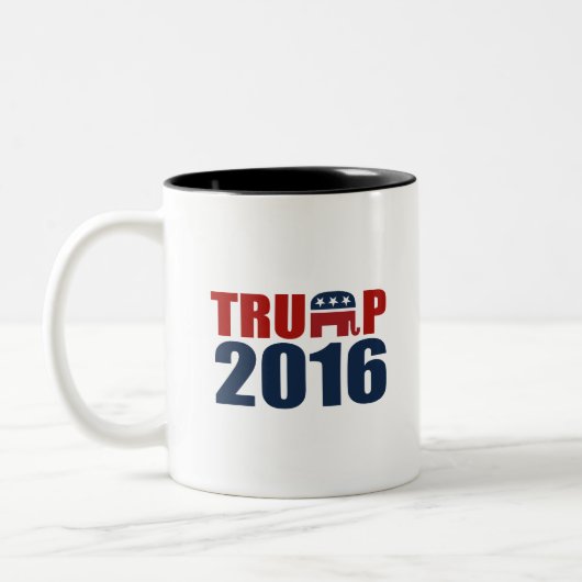 REPUBLIKANER FÜR TRUMPF 2016 ZWEIFARBIGE TASSE (Links)