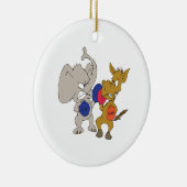 Republikaner gegen Demokraten Keramikornament (Rechts)