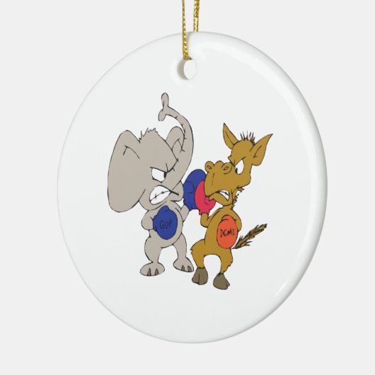 Republikaner gegen Demokraten Keramikornament (Links)