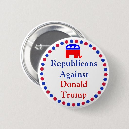 Republikaner gegen Donald Trump Button (Vorne & Hinten)