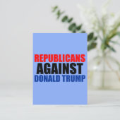 Republikaner gegen Donald Trump Postkarte (Stehend Vorderseite)