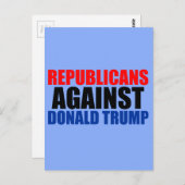 Republikaner gegen Donald Trump Postkarte (Vorne/Hinten)