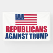 Republikaner gegen Trump - amerikanische Flagge Banner (Horizontal)