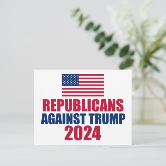 Republikaner gegen Trump Wahlkarte 2024 (Stehend Vorderseite)