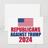 Republikaner gegen Trump Wahlkarte 2024 (Vorne/Hinten)