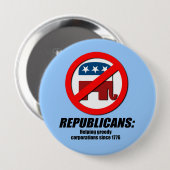 Republikaner - helfende Greedy Corporations Button (Vorne & Hinten)